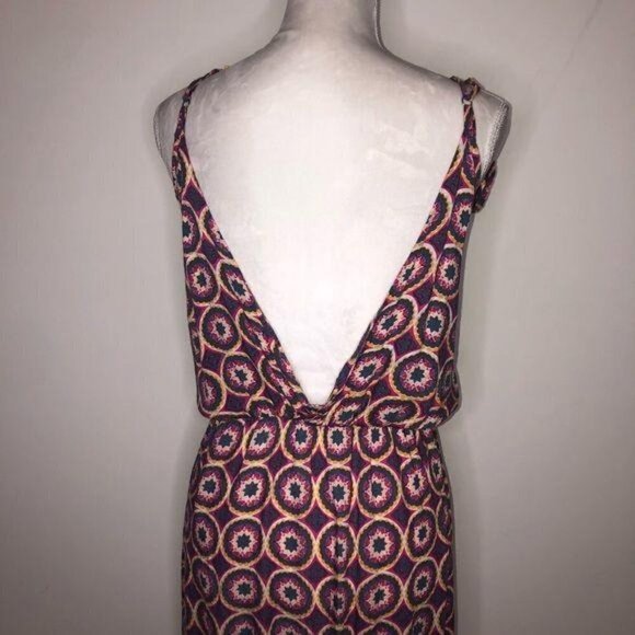 Tiare Hawaii Dress One Size OSFM Womens High Low Pink Gray Elastic Waist Straps - Picture 6 of 15